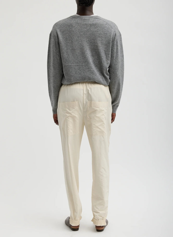 NYLON ZIPPER JOGGER - REGULAR - Ivory