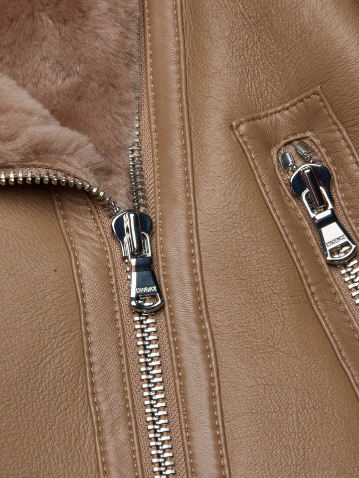 Pike Shearling Leather Jacket - More Colors Available