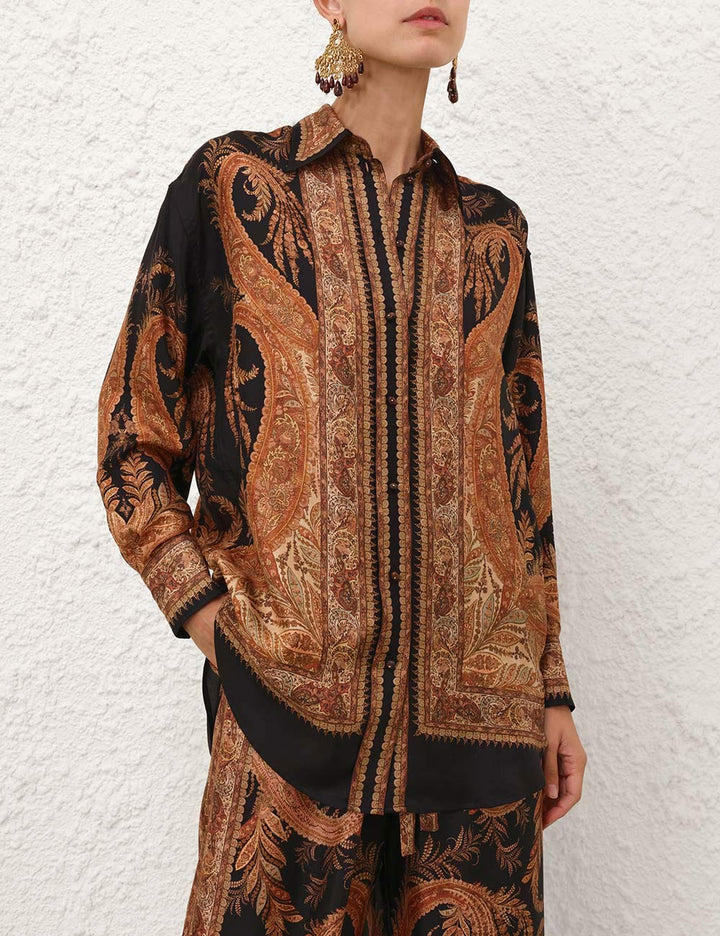 Hypnotic Relaxed Shirt - Black Paisley