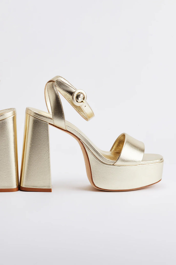 Dolly Sandal - Gold Metallic Leather