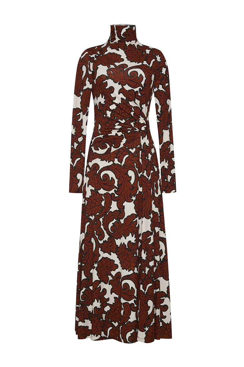 HERA DRESS - Mystic Flora Olive