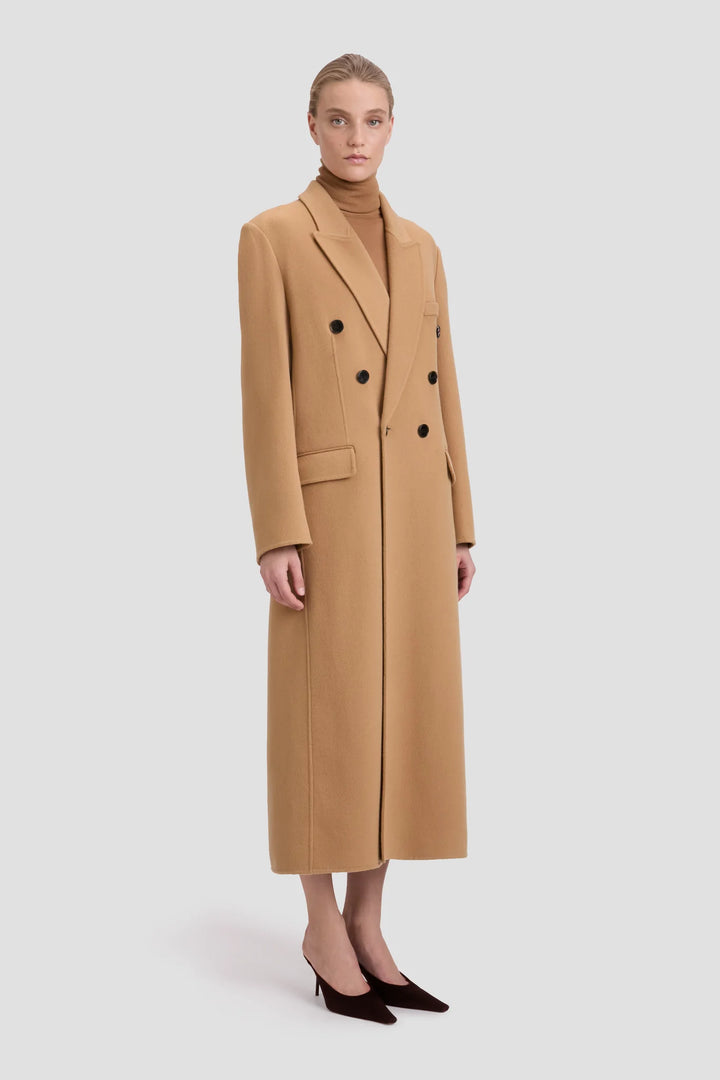 Double Faced Overcoat - Camel