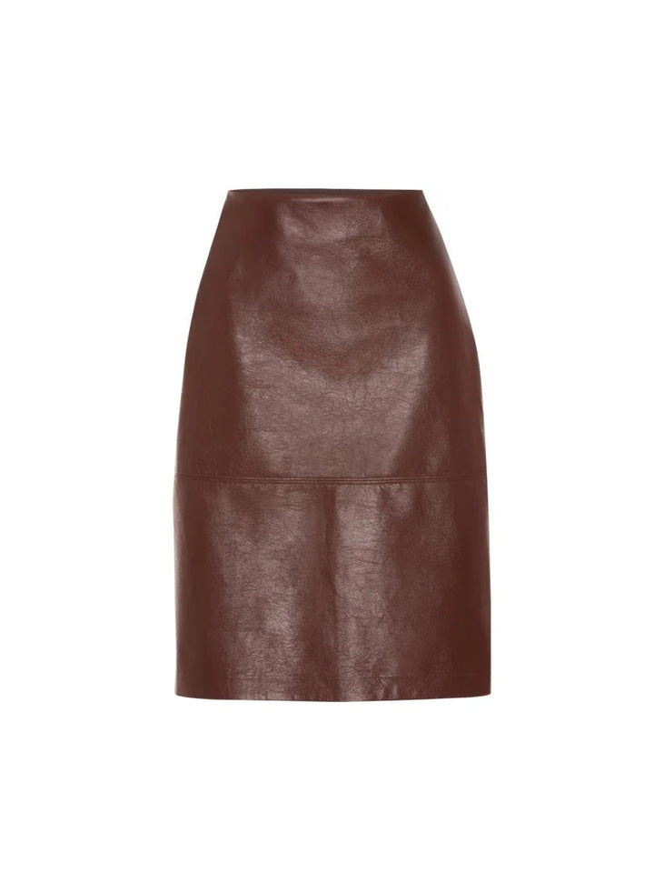 INEZ SKIRT - Glossy Maroon