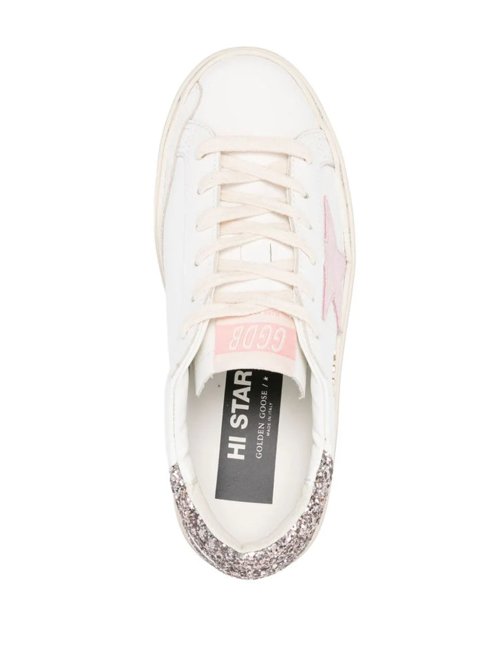 Hi-Star Glittered Sneakers - White/Pink