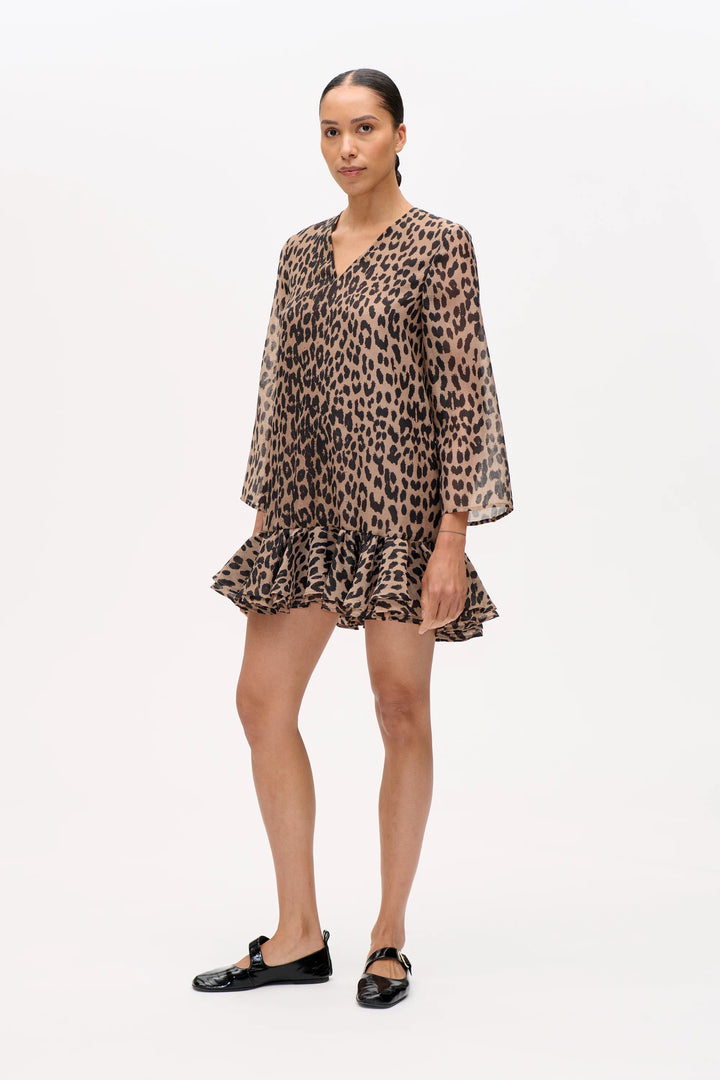 AGNEL Dress - Camel Leopard