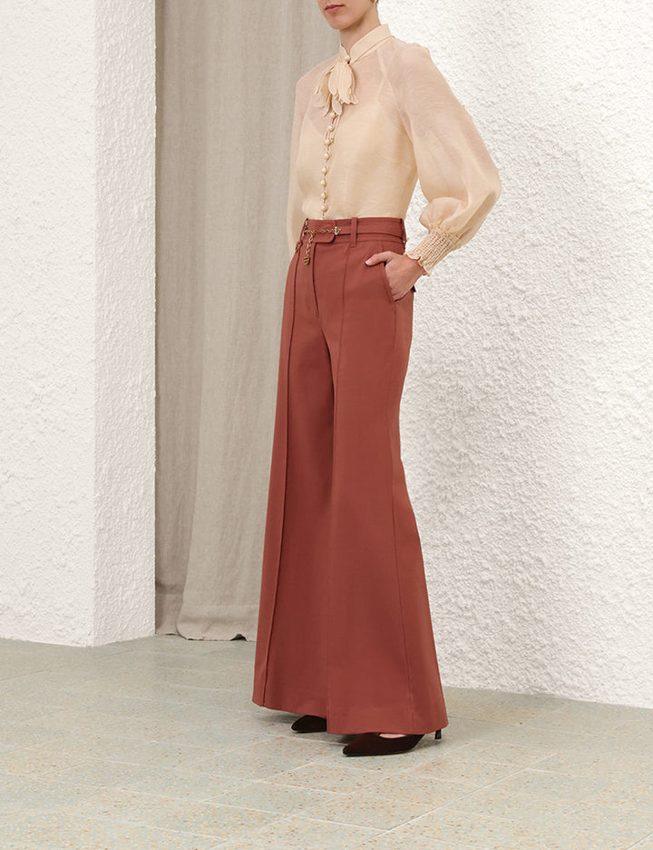 Illustration Buttoned Blouse - Cream