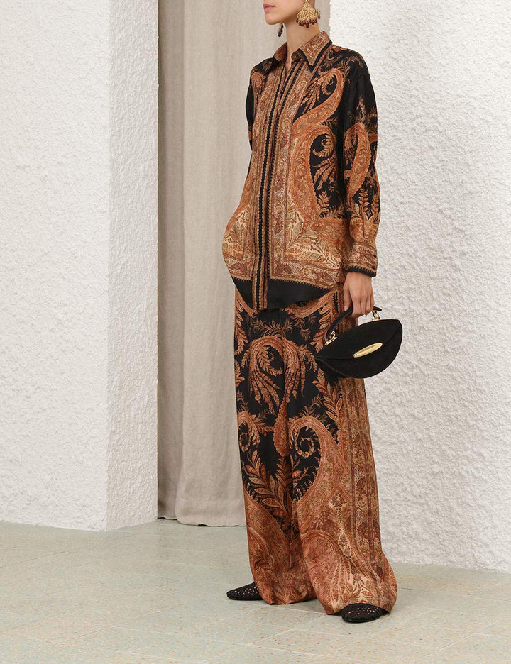 Hypnotic Relaxed Shirt - Black Paisley