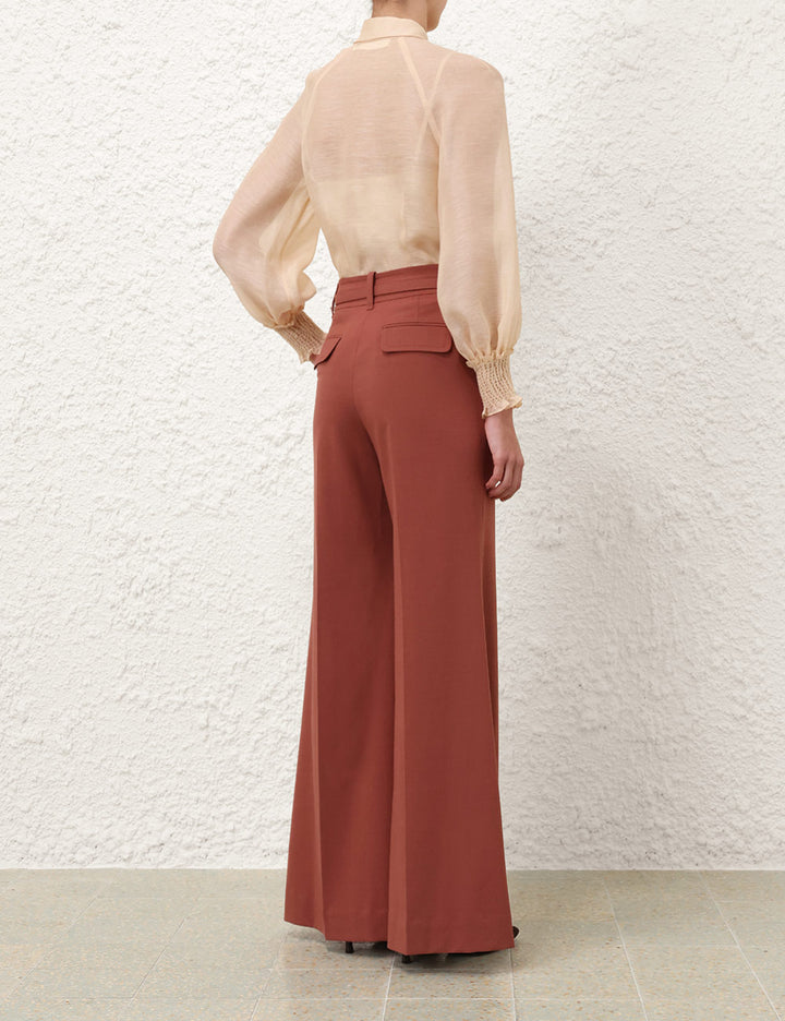 Illustration Buttoned Blouse - Cream