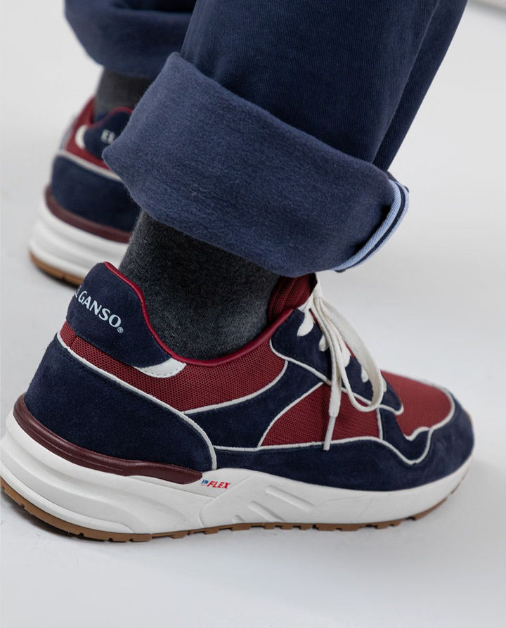 Track Mix Sneaker - Navy/Red