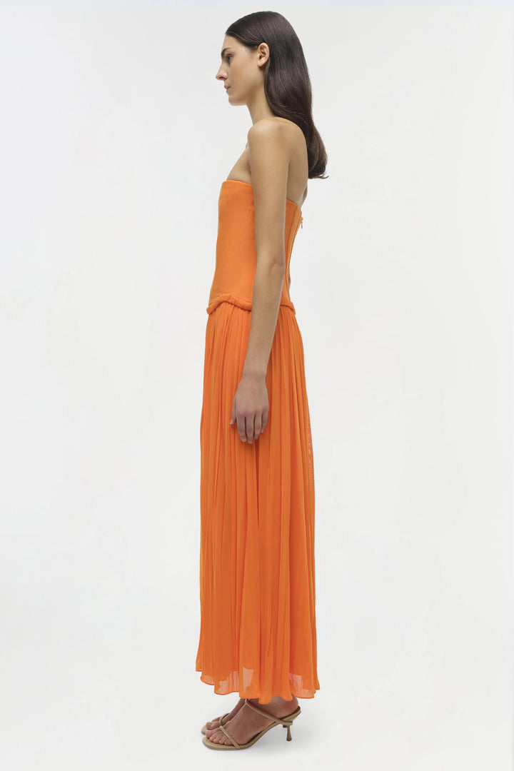 Adalys Strapless Jersey Dress - Tangerine