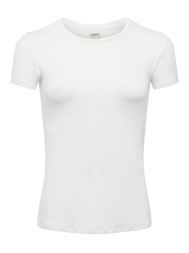 Ressi Fitted Tee - White Micro Modal