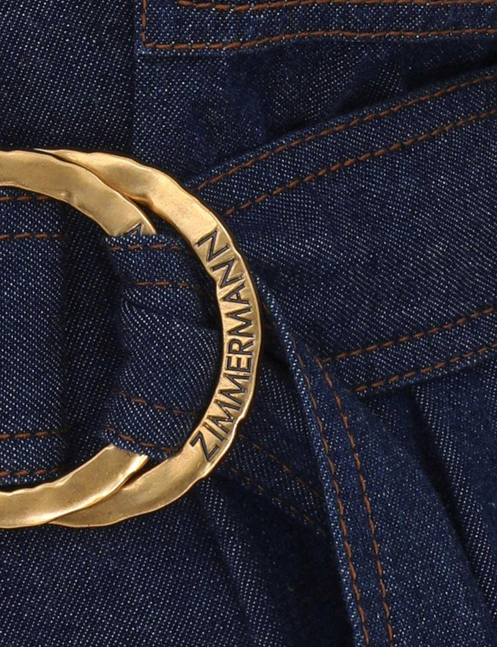 DENIM CARGO MIDI DRESS - Ink