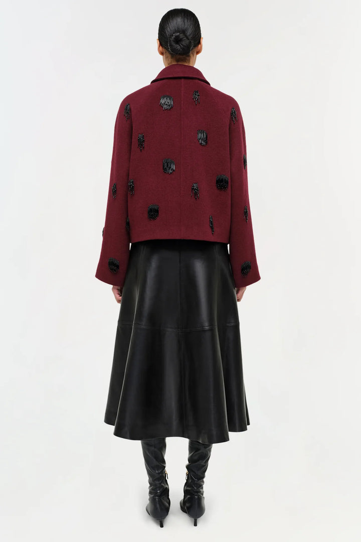 Ryma Leather Midi Skirt - Black