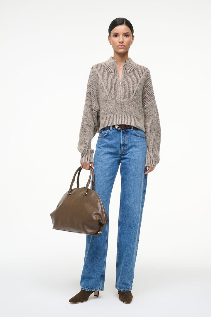 CROPPED HAMPTON SWEATER - Bisque
