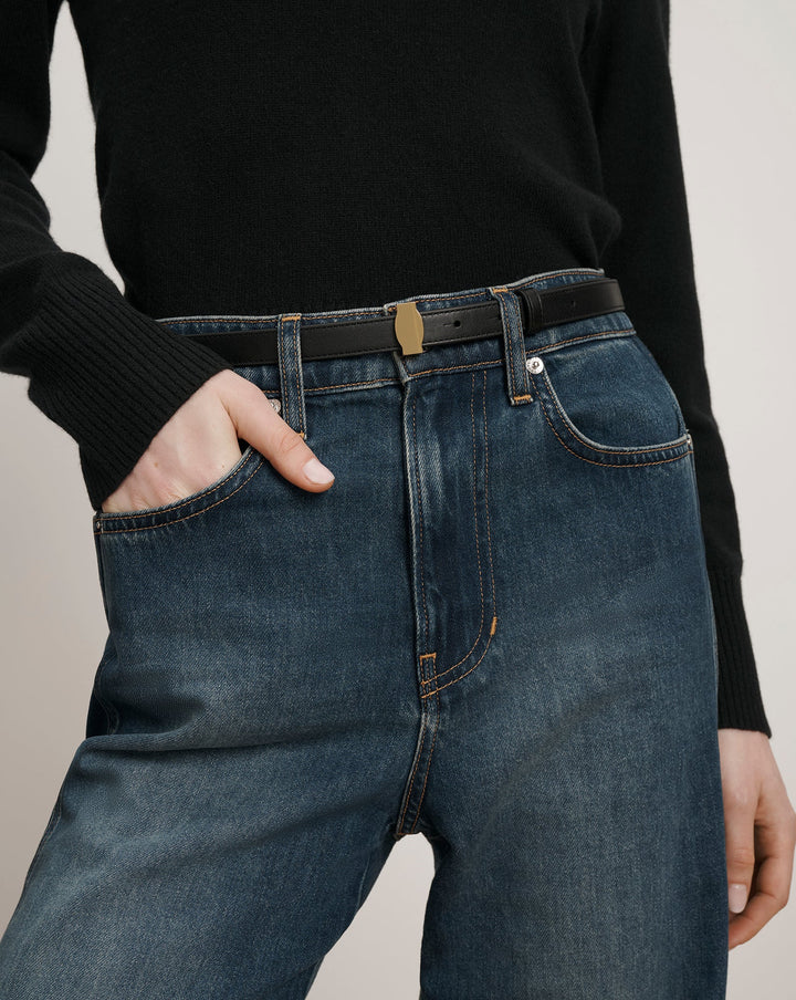 Dash Leather Belt - Black