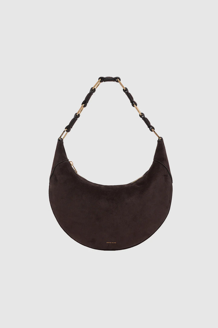 KATE HOBO BAG - Dark Brown Suede