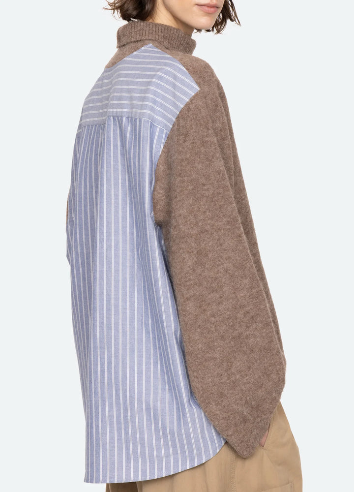 Mallory Combo Sweater - Camel