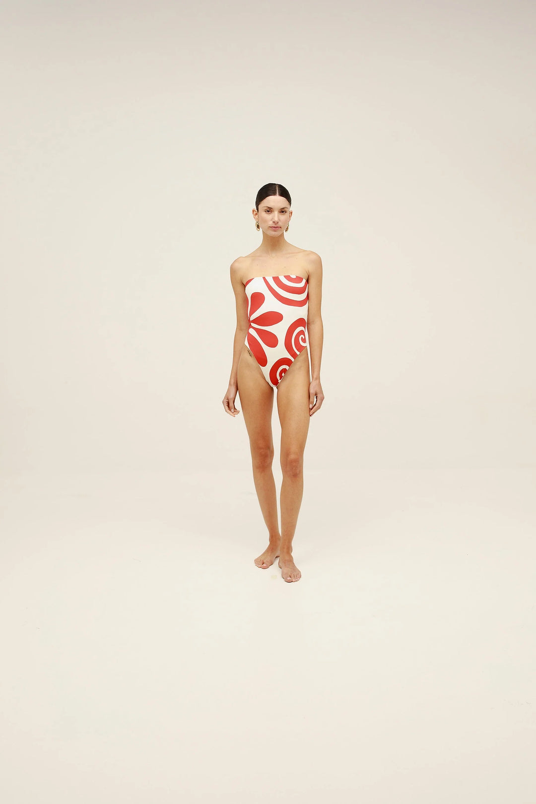 LORE One Piece BATHING SUIT - Red/White