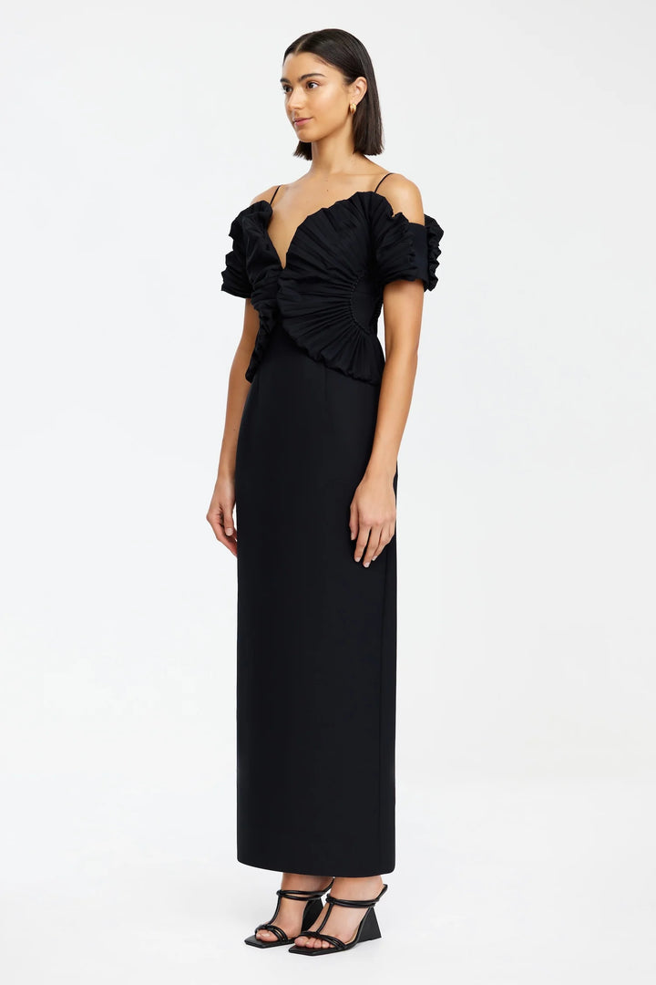 DARNHILL MIDI DRESS - Black