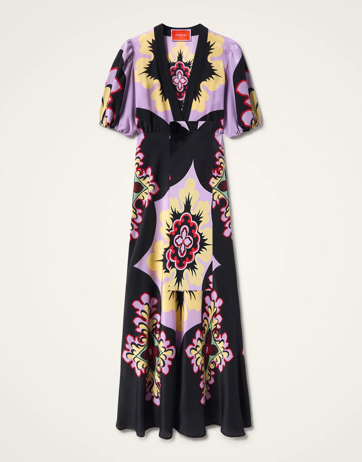 Marlene Dress - Palazzo Placée Lilac in Crepe De Chine