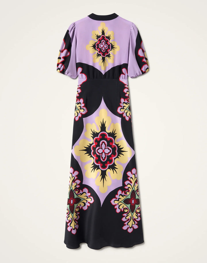 Marlene Dress - Palazzo Placée Lilac in Crepe De Chine