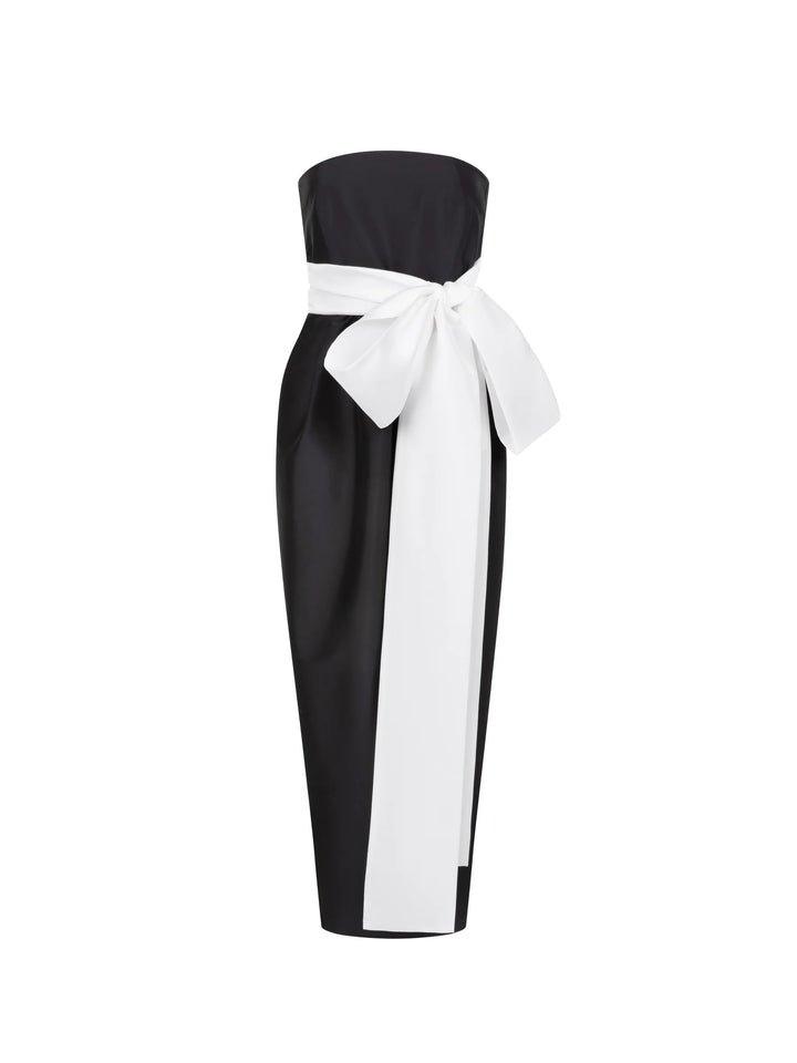 LINA DRESS - Black/White