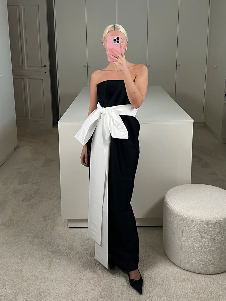 LINA DRESS - Black/White