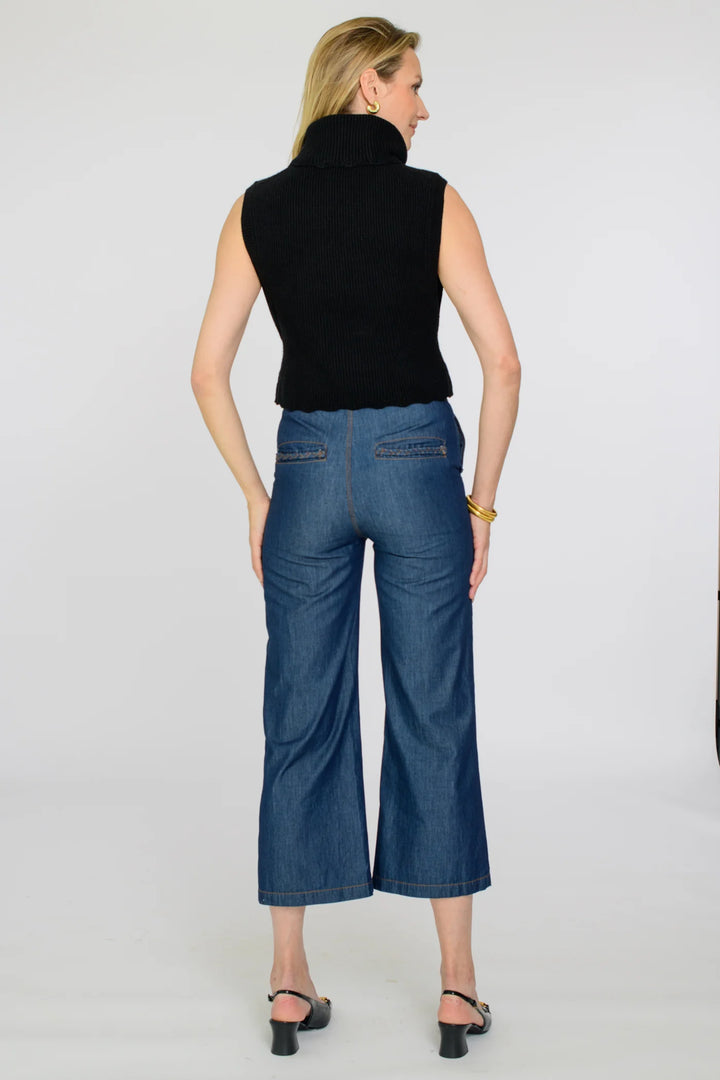 Heather Convertible Sweater - Black