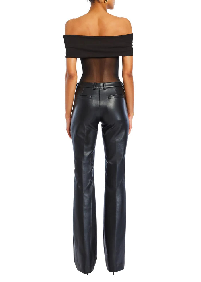 Ronja Vegan Leather Trouser - Black