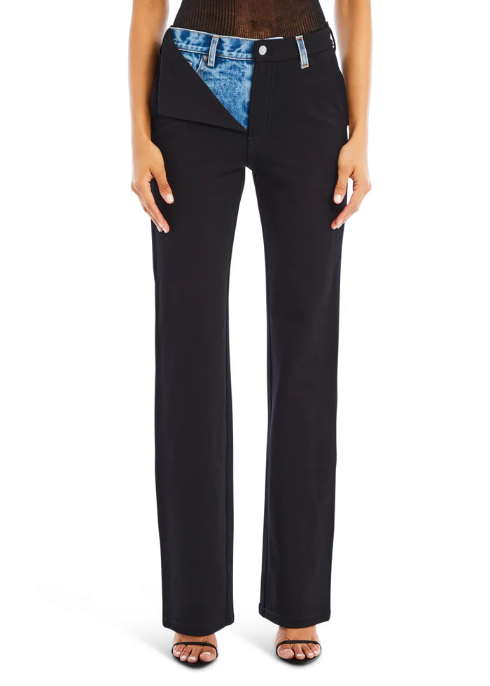 NATALIE PANT - Black/Denim