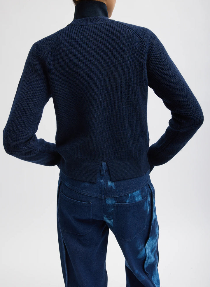 Tie Dye Denim Tuck Jean - Blue Multi