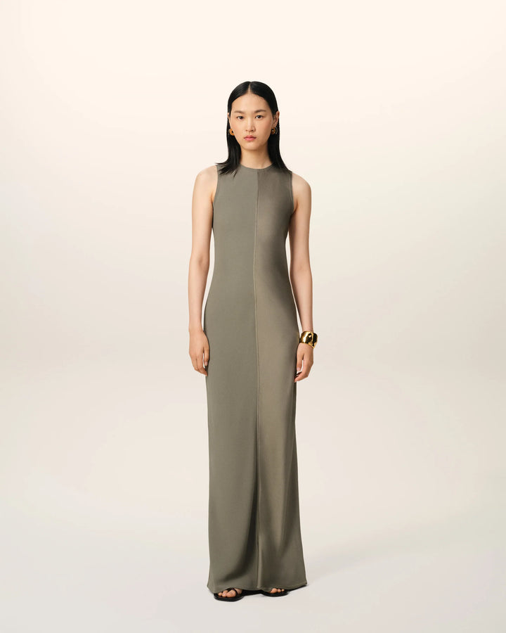 Beige Long Straight Dress - Ash