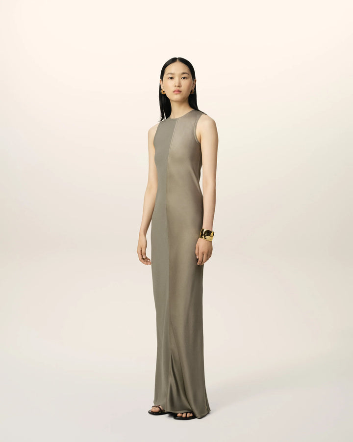 Beige Long Straight Dress - Ash