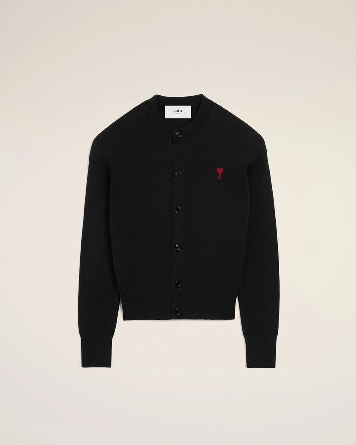 Wool Ami De Coeur Cardigan - Black