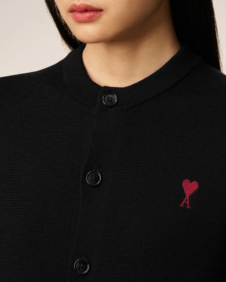 Wool Ami De Coeur Cardigan - Black