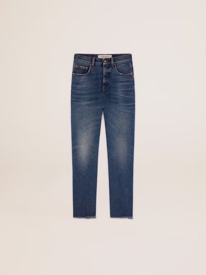Cropped Flared Jeans - Medium Wash