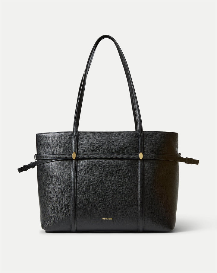 Lasso Belted Tote Bag - Black