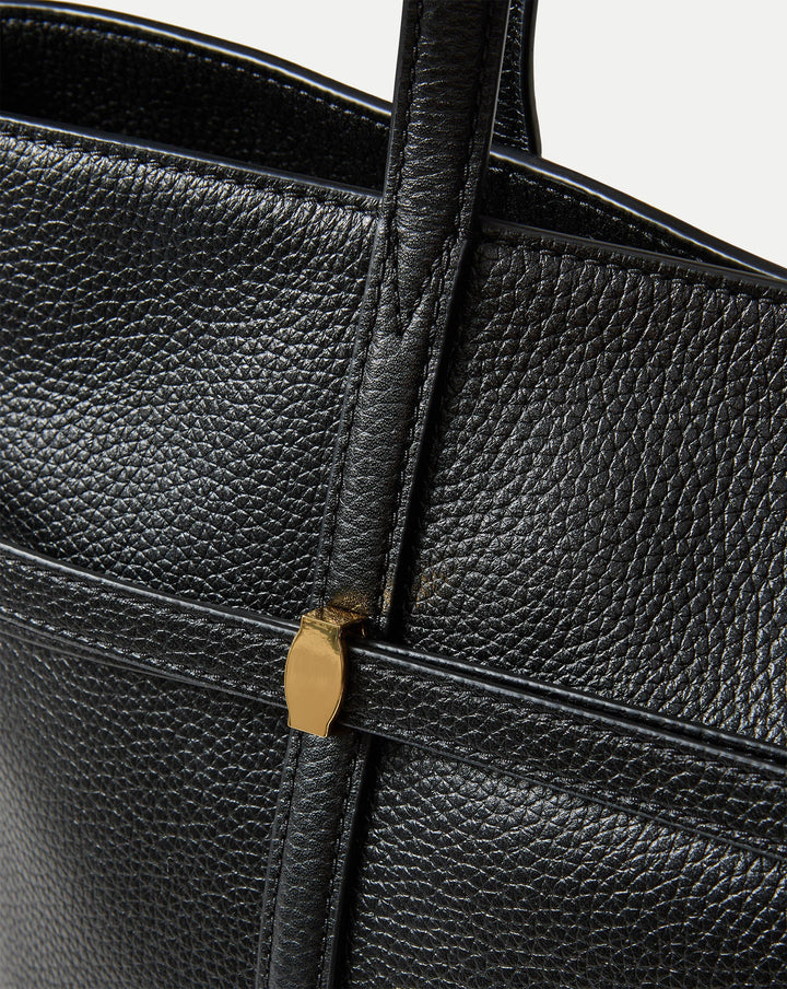 Lasso Belted Tote Bag - Black