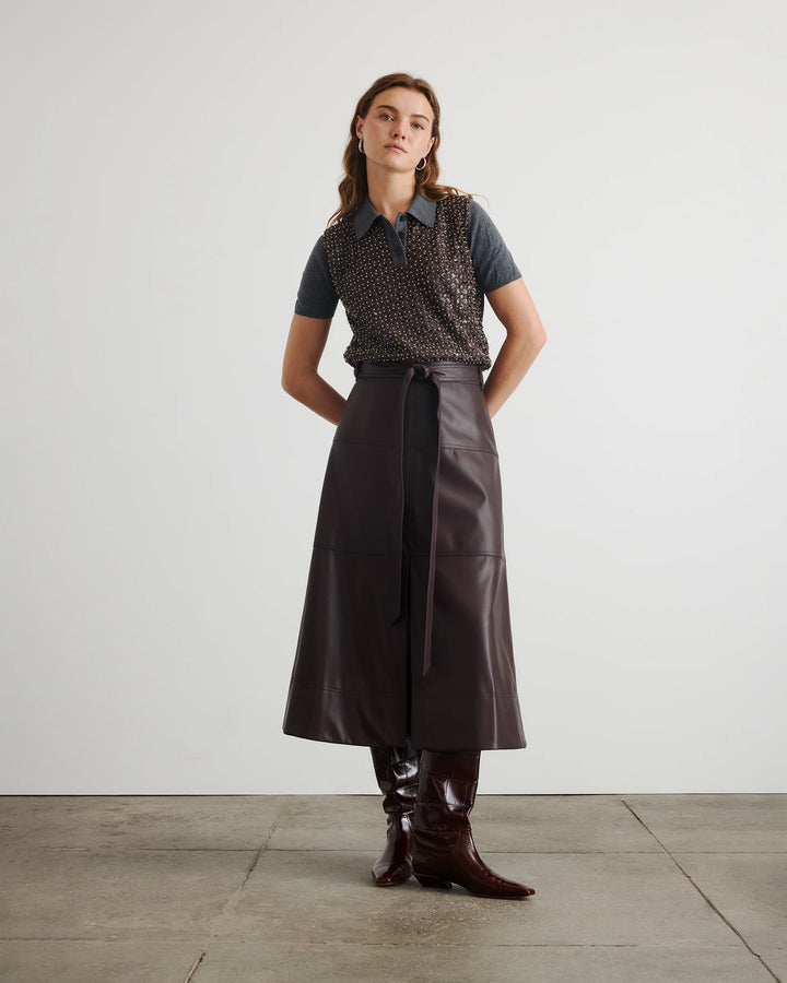 HUDLEY SKIRT - Oxblood