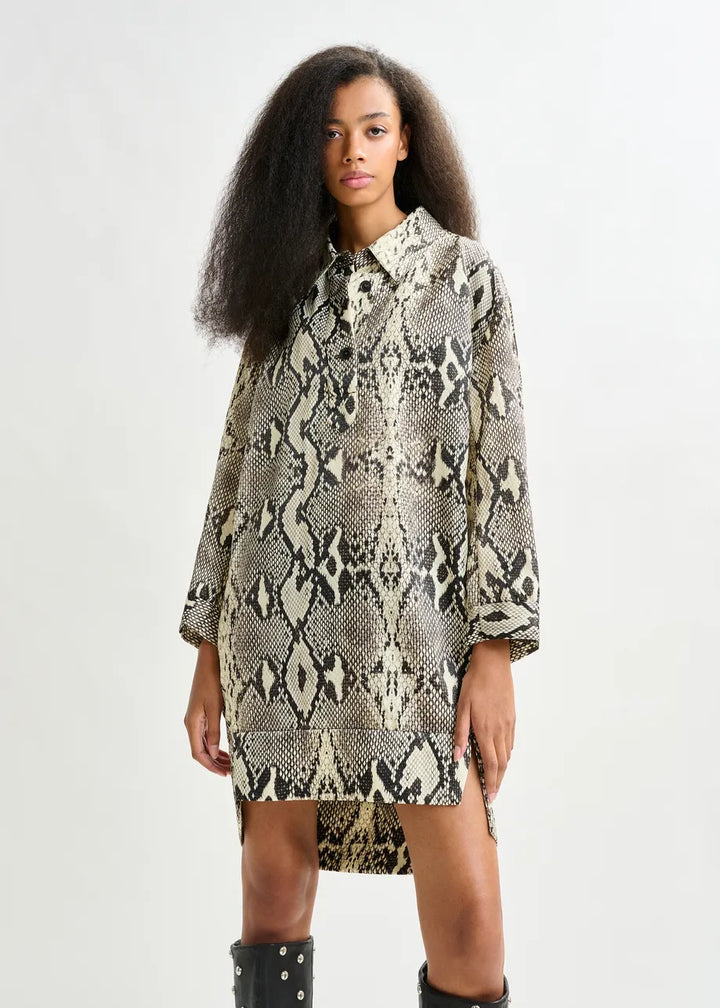 ILLUMINATA SHIRT MINIDRESS - Snakeskin Multi