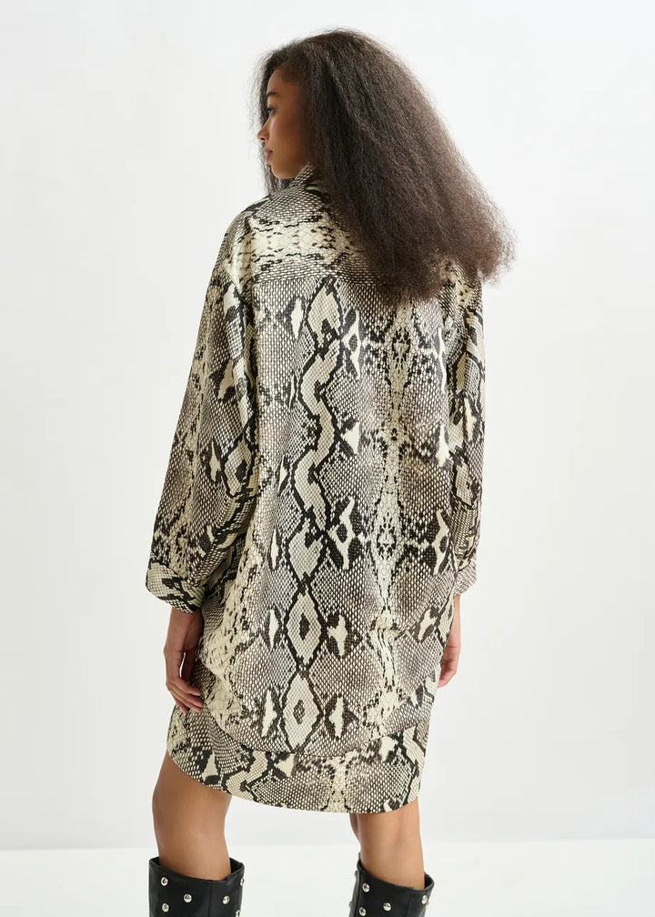 ILLUMINATA SHIRT MINIDRESS - Snakeskin Multi