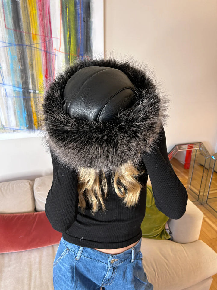 The Rosa Roller Hat - Black/Brown