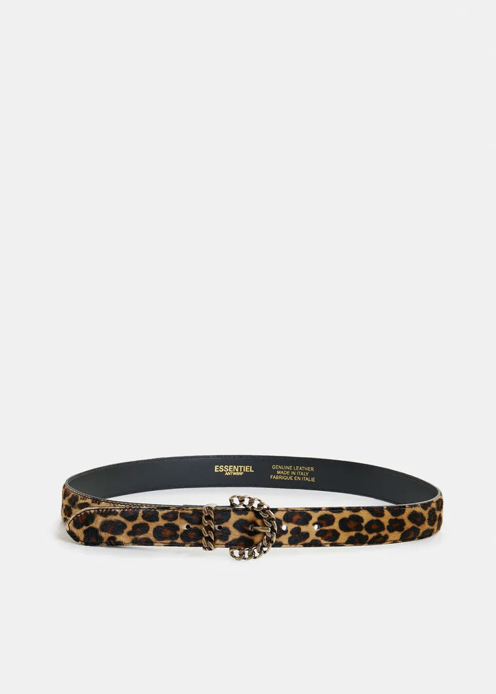 IPONY PONY LEATHER BELT - Leopard