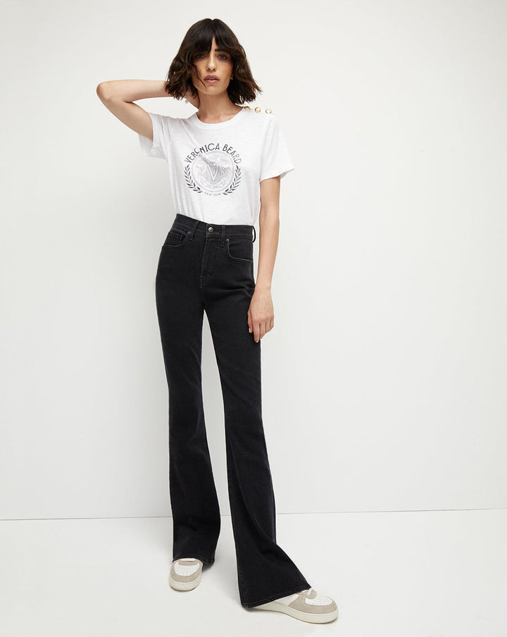 BEVERLY SKINNY FLARE JEAN - Washed Onyx