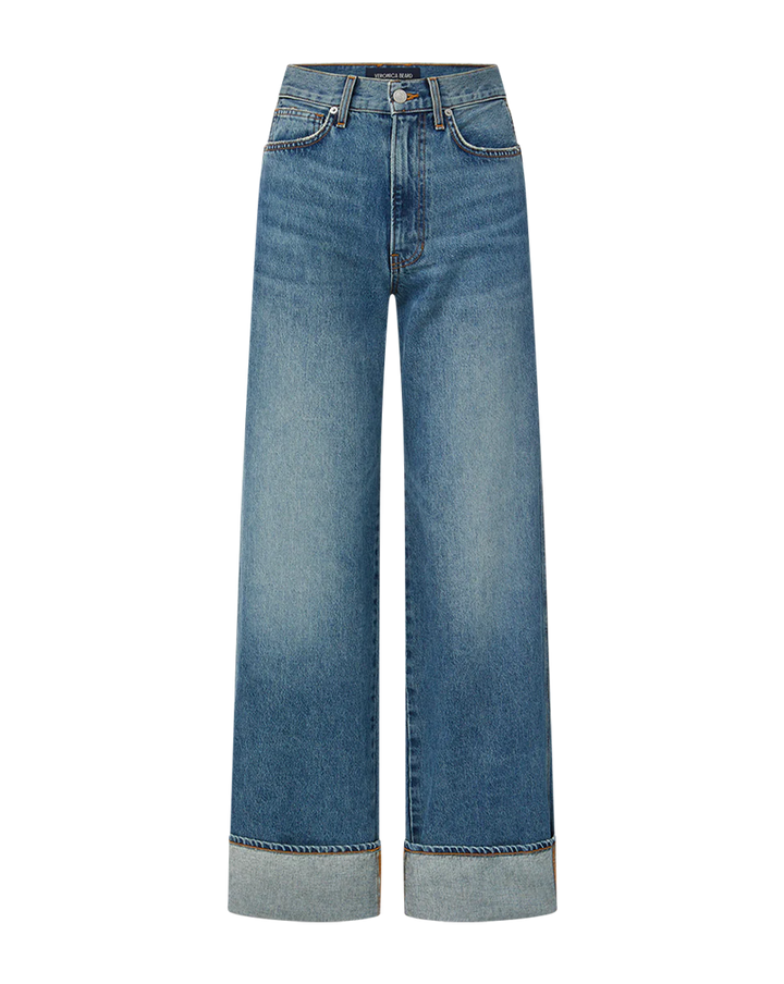 Taylor Cuffed Wide-Leg Jean - Rebel Stone