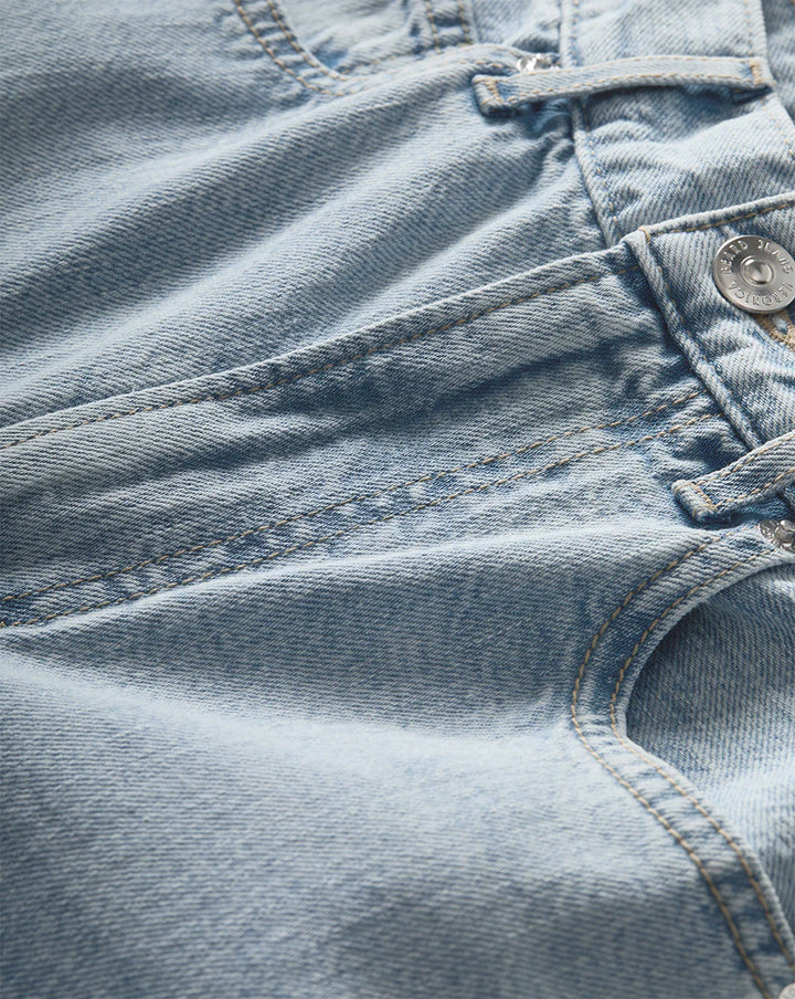 Taylor Cropped Wide-Leg Jean - Pale Stone