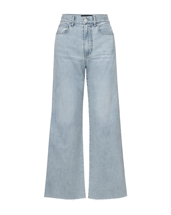 Taylor Cropped Wide-Leg Jean - Pale Stone