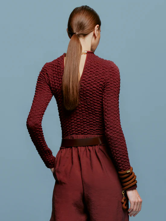 JARI TOP - Burgundy