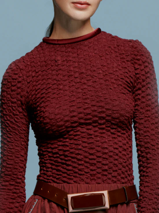 JARI TOP - Burgundy
