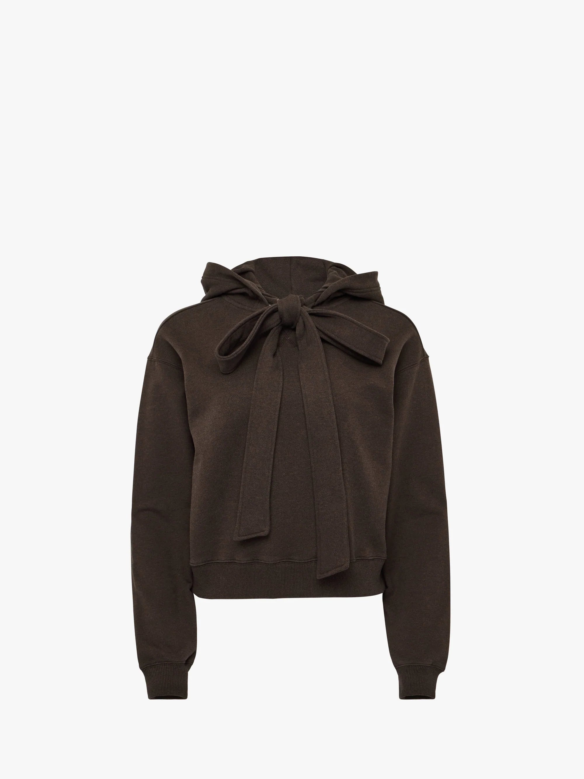 Tied Bow Hoodie - Dark Brown Melange – Coplons